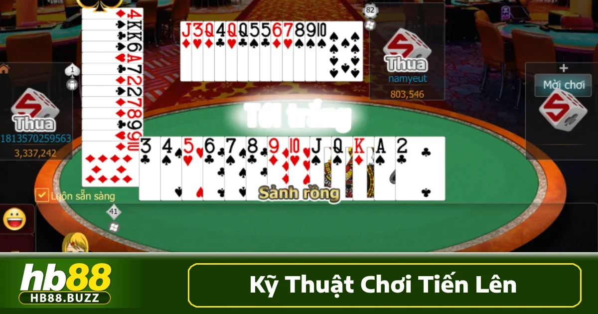 Chơi Tiến Lên không chỉ đơn giản là đánh bài theo thứ tự mà còn đòi hỏi sự khéo léo và chiến thuật tinh tế